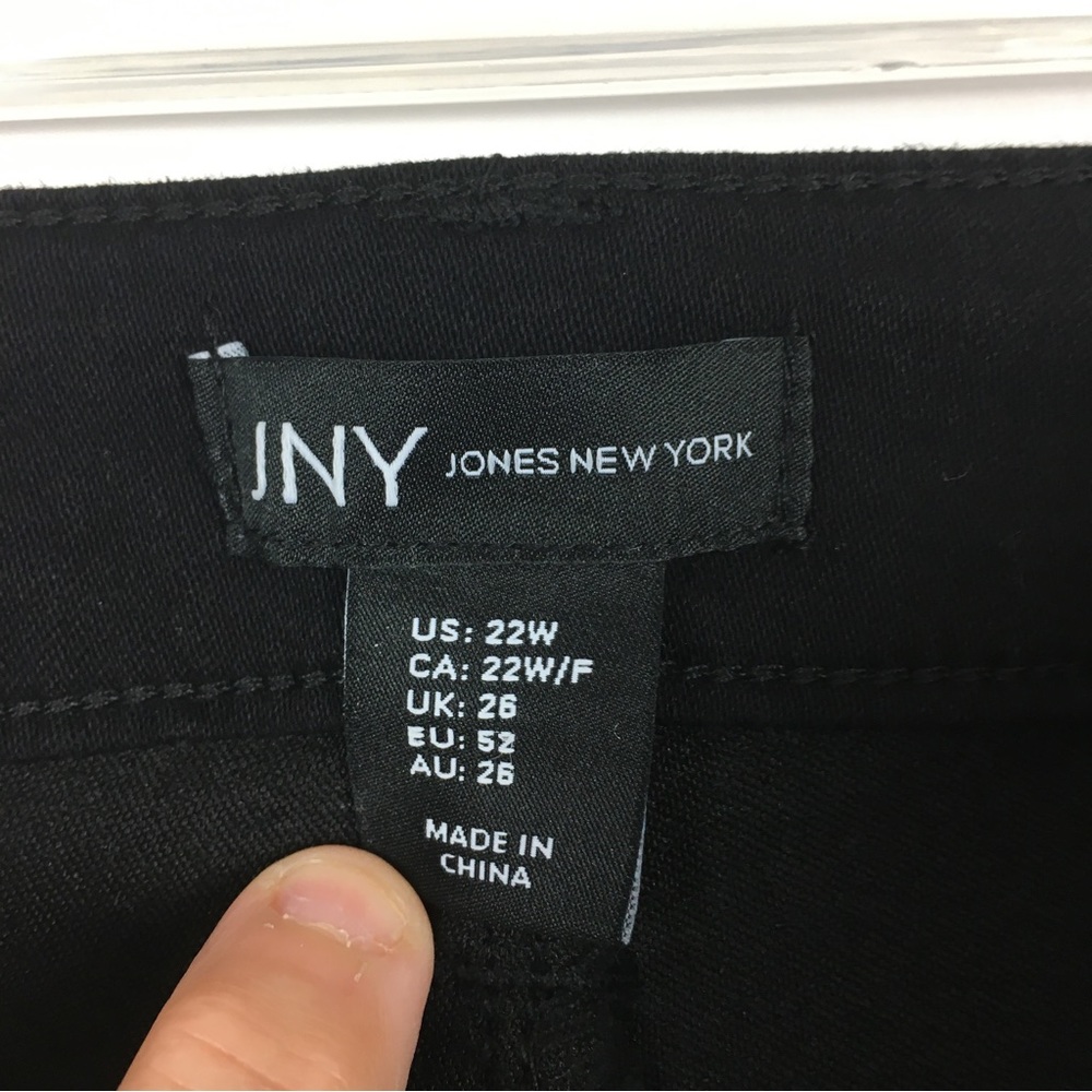 NWT Jones New York Repreve Black Jeans Sz 22W Stretch Skinny Eco Friendly Goth - Picture 2 of 13